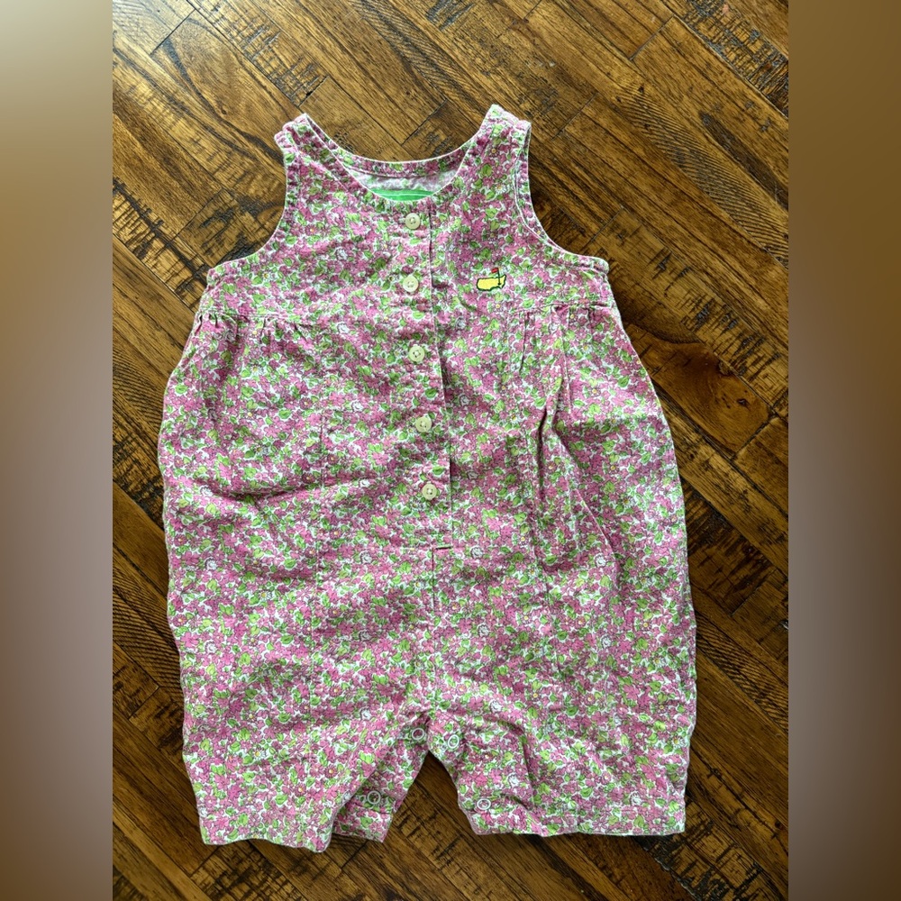 Vintage Master’s Collection floral sleeveless bubble romper outfit 18 months